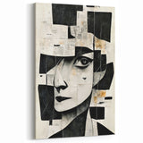 Modern Monochrome Abstract Human Figure | Contemporary Wall Art