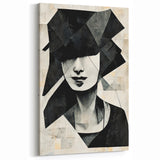 Chic Monochrome Abstract Female Figure | Modern Figurative Wall Art