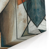 Vibrant Geometric Abstract Face | Modern Figurative Wall Art Canvas