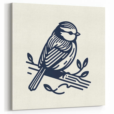 Minimalist Garden Birds Wall Art - Stylized Bird Print Decor