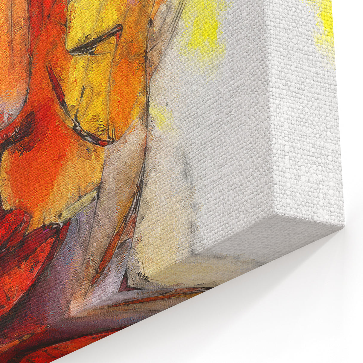 Fiery Abstract Face | Colorful Modern Figurative Wall Art Canvas