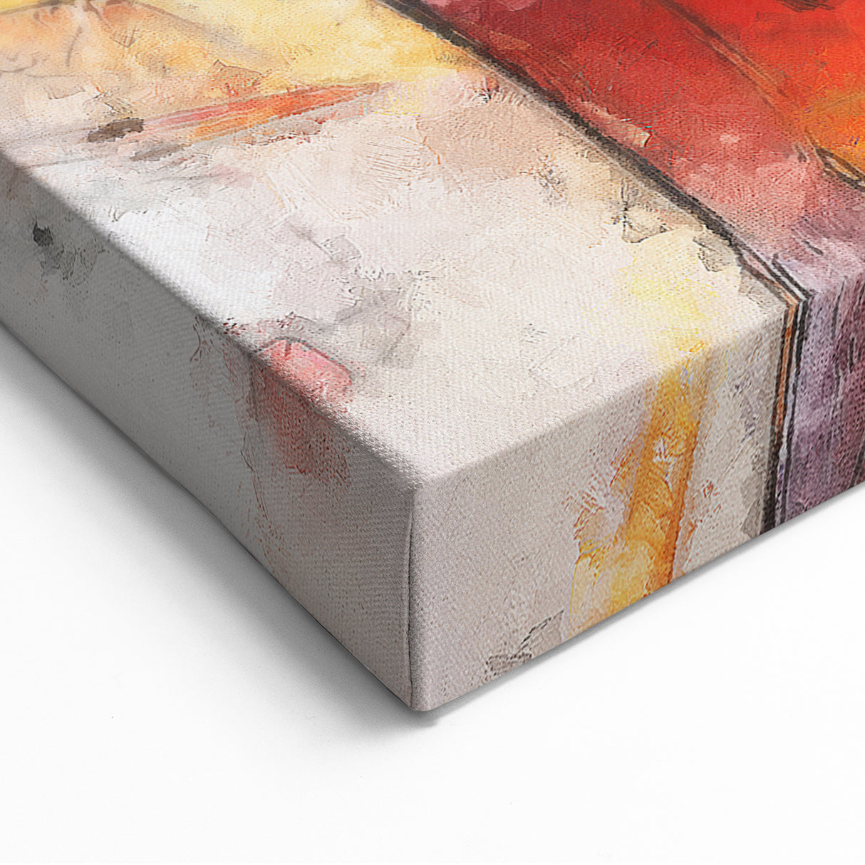 Fiery Abstract Face | Colorful Modern Figurative Wall Art Canvas