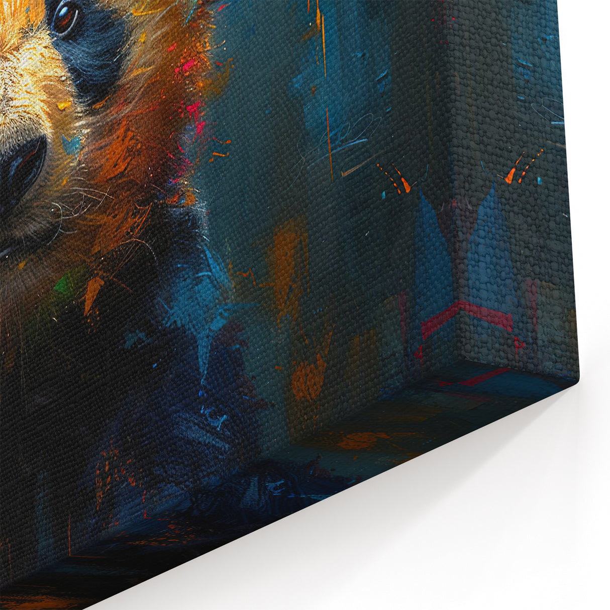 Vivid Color Splash Panda Canvas Print - Panda Bear Art