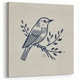 Minimalist Garden Birds Wall Art - Simple Bird Line Art Canvas Decor