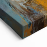 Abstract Figures in Blue and Gold | Modern Figurative Wall Art Canvas