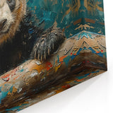 Charming Panda with Paintbrush Canvas Print - Panda Art