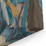 Pensive Abstract Figure in Blue | Modern Figurative Wall Art Canvas