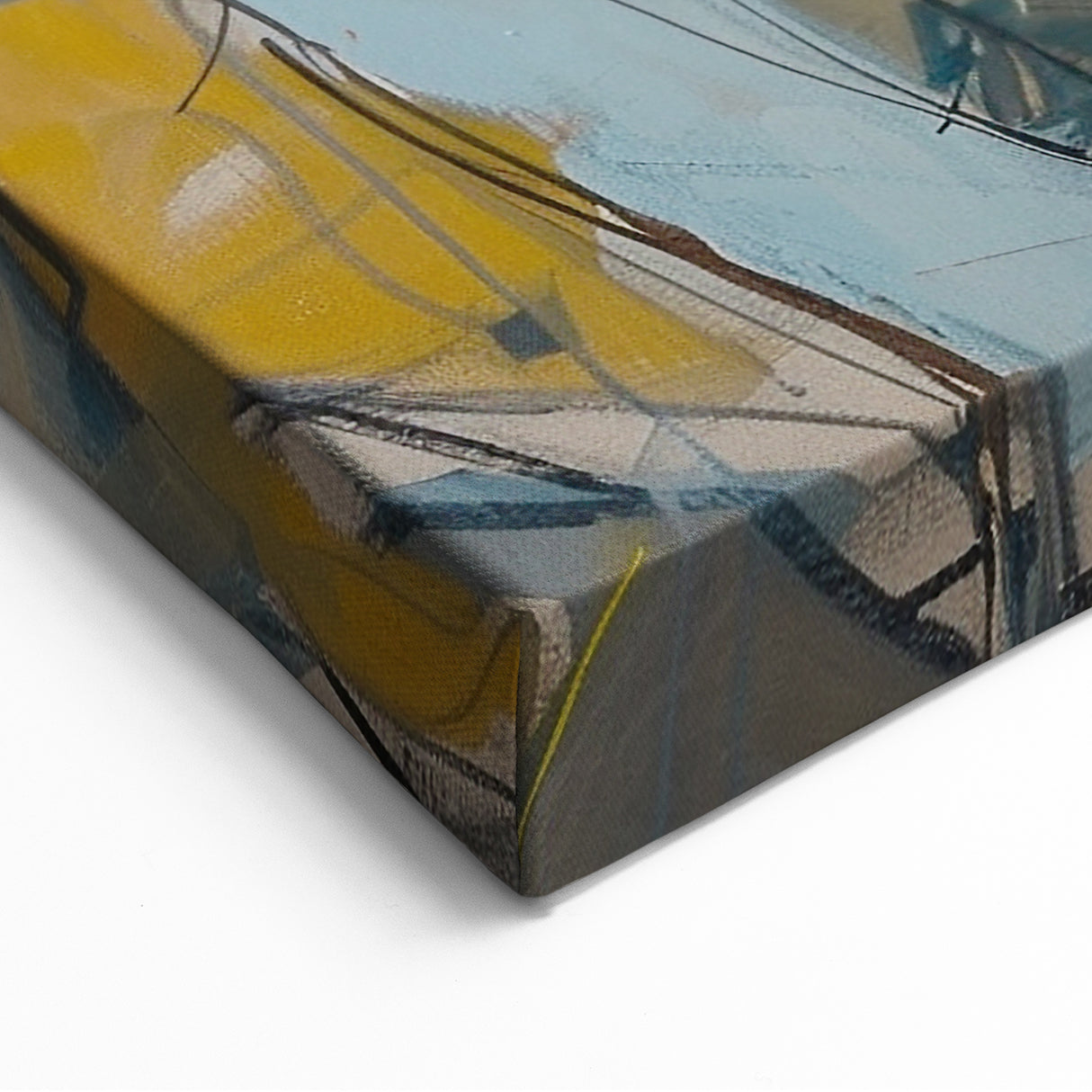 Pensive Abstract Figure in Blue | Modern Figurative Wall Art Canvas