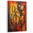 Fiery Passion Abstract Figures | Modern Figurative Wall Art Canvas