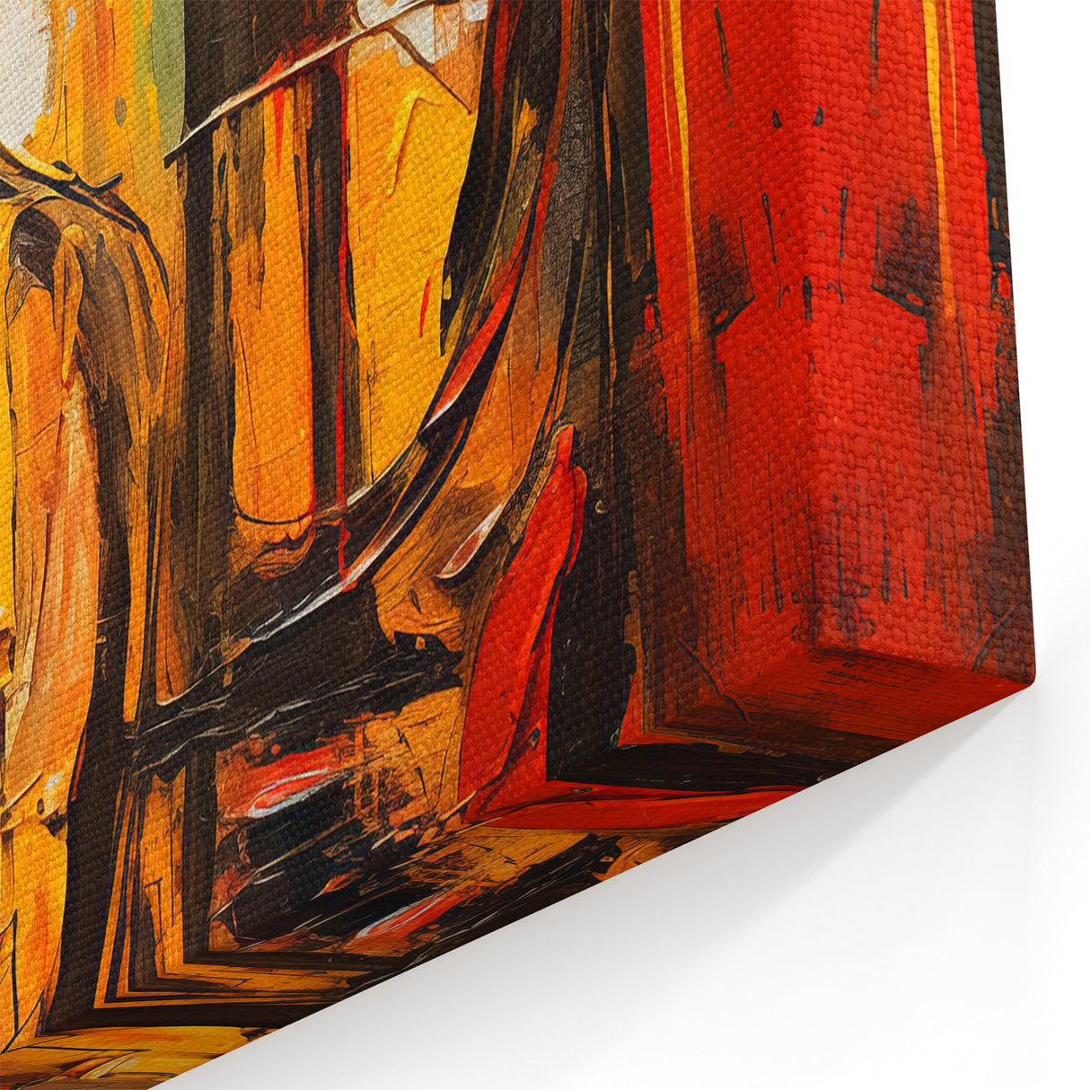 Fiery Passion Abstract Figures | Modern Figurative Wall Art Canvas
