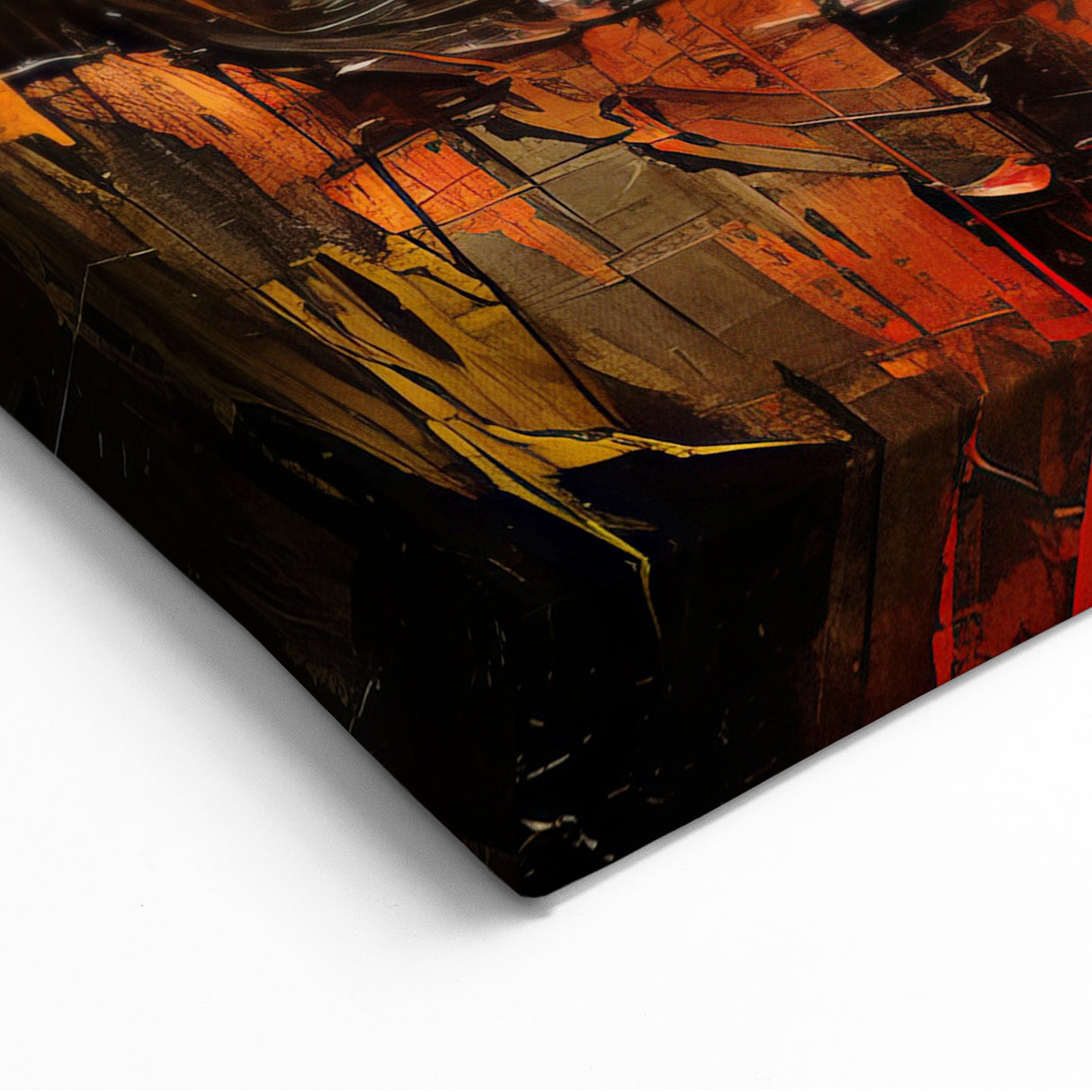 Fiery Passion Abstract Figures | Modern Figurative Wall Art Canvas