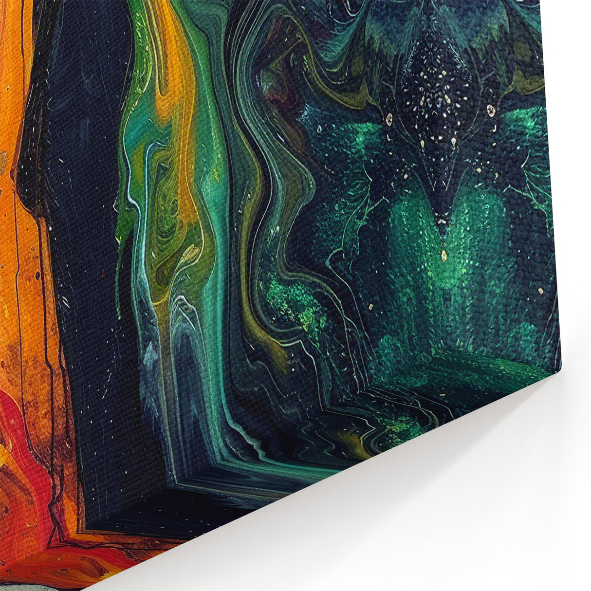 Silhouette in Fiery Colors | Modern Figurative Abstract Wall Art