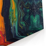 Silhouette in Fiery Colors | Modern Figurative Abstract Wall Art