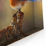 Serene Garden Birds Wall Art - Bluebird Pair Canvas Print Decor