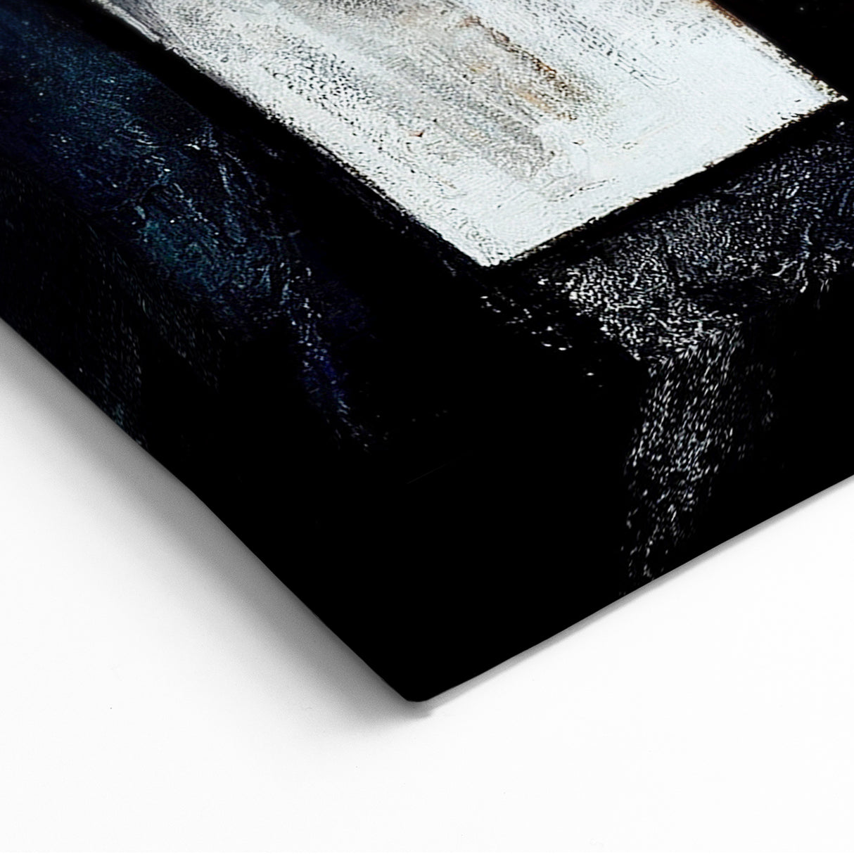 Dual Faces in Gold and Blue | Modern Geometric Figurative Wall Art