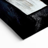 Dual Faces in Gold and Blue | Modern Geometric Figurative Wall Art