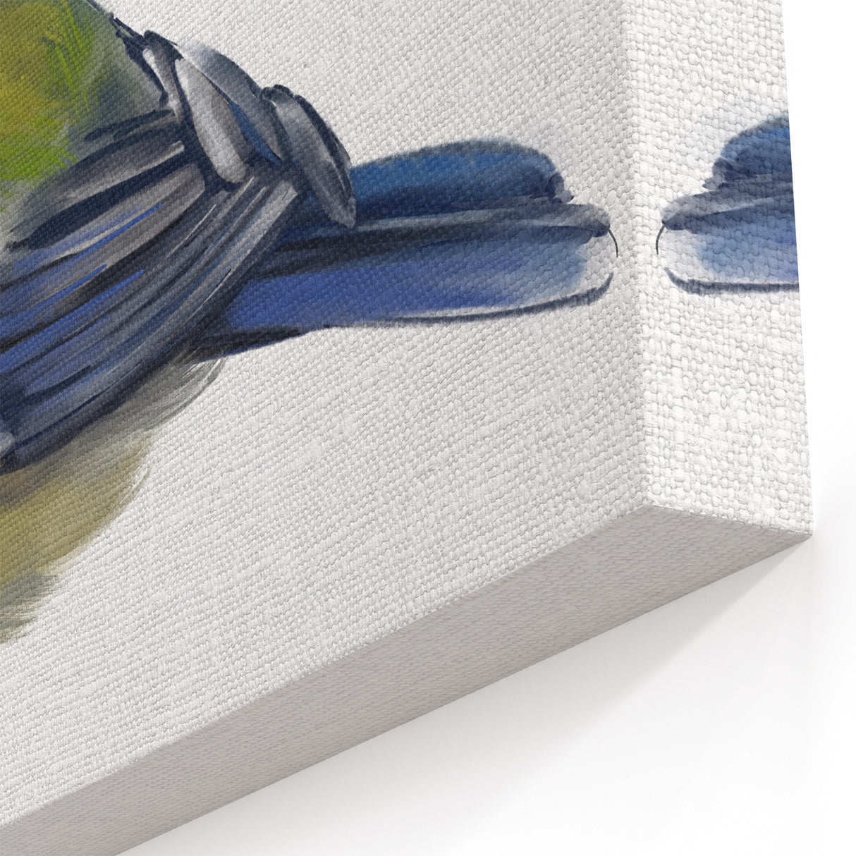 Artistic Garden Birds Wall Art - Painted Songbird Canvas Print Decor