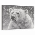 Close-Up Polar Bear Portrait - Wildlife Arctic Canvas Art