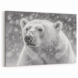 Close-Up Polar Bear Portrait - Wildlife Arctic Canvas Art