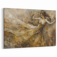 Elegant Figurative Abstract Wall Art - Graceful Dancing Woman Canvas