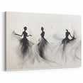 Modern Monochrome Figurative Abstract Wall Art - Dancing Silhouettes