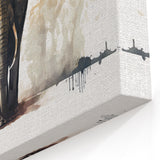 Abstract Elephant Art - Modern Safari-Inspired Canvas Print