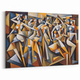 Contemporary Geometric Figurative Abstract Wall Art - Dynamic Figures