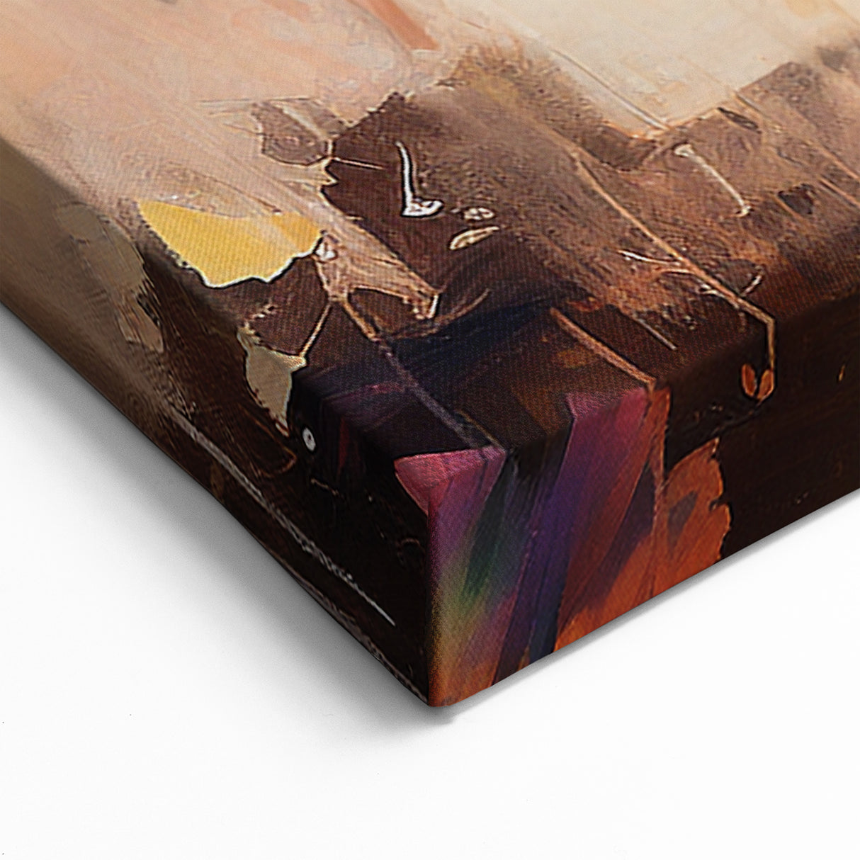 Colorful Figurative Abstract Wall Art - Women with Umbrellas Canvas