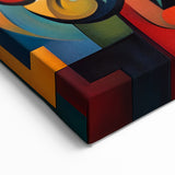 Colorful Geometric Figurative Abstract Wall Art - Musical Ensemble Canvas