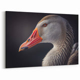 Vibrant Goose Portrait Canvas Art - Stunning Goose Wall Decor