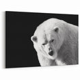 Polar Bear in Black - Wildlife Arctic Animal Canvas Art