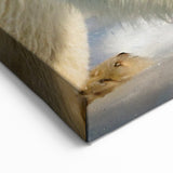 Polar Bear on Ice - Wildlife Arctic Animal Canvas Art