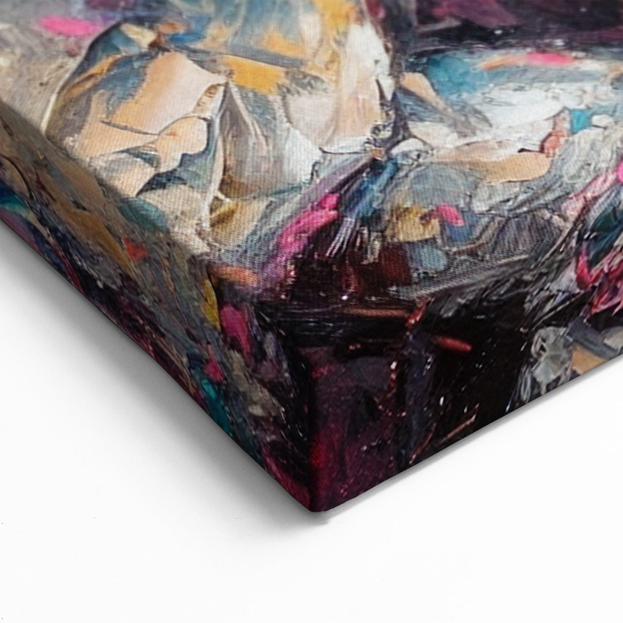 Vibrant Figurative Abstract Wall Art - Jazz Musicians in Colorful Ensemble