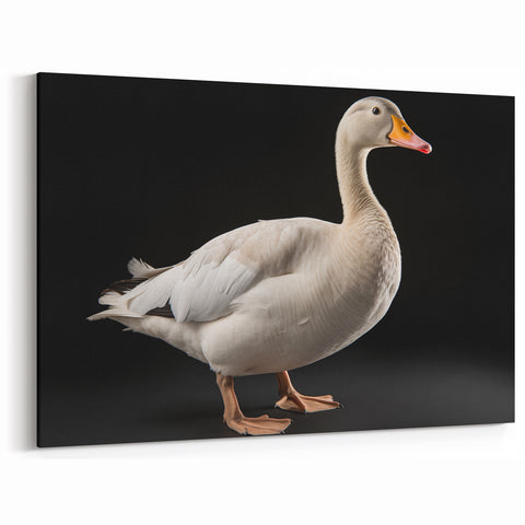 Elegant White Goose Canvas Art - Stunning Goose Wall Decor