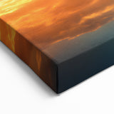 Polar Bear at Sunset Reflection - Wildlife Arctic Canvas Art