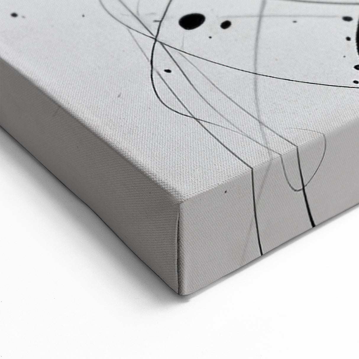 Monochrome Figurative Abstract Wall Art - Expressive Face in Chaos