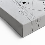 Monochrome Figurative Abstract Wall Art - Expressive Face in Chaos