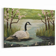 Quilted Goose Art Print - Unique Goose Wall Decor