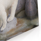 Polar Bear by the Water - Wildlife Arctic Animal Canvas Art