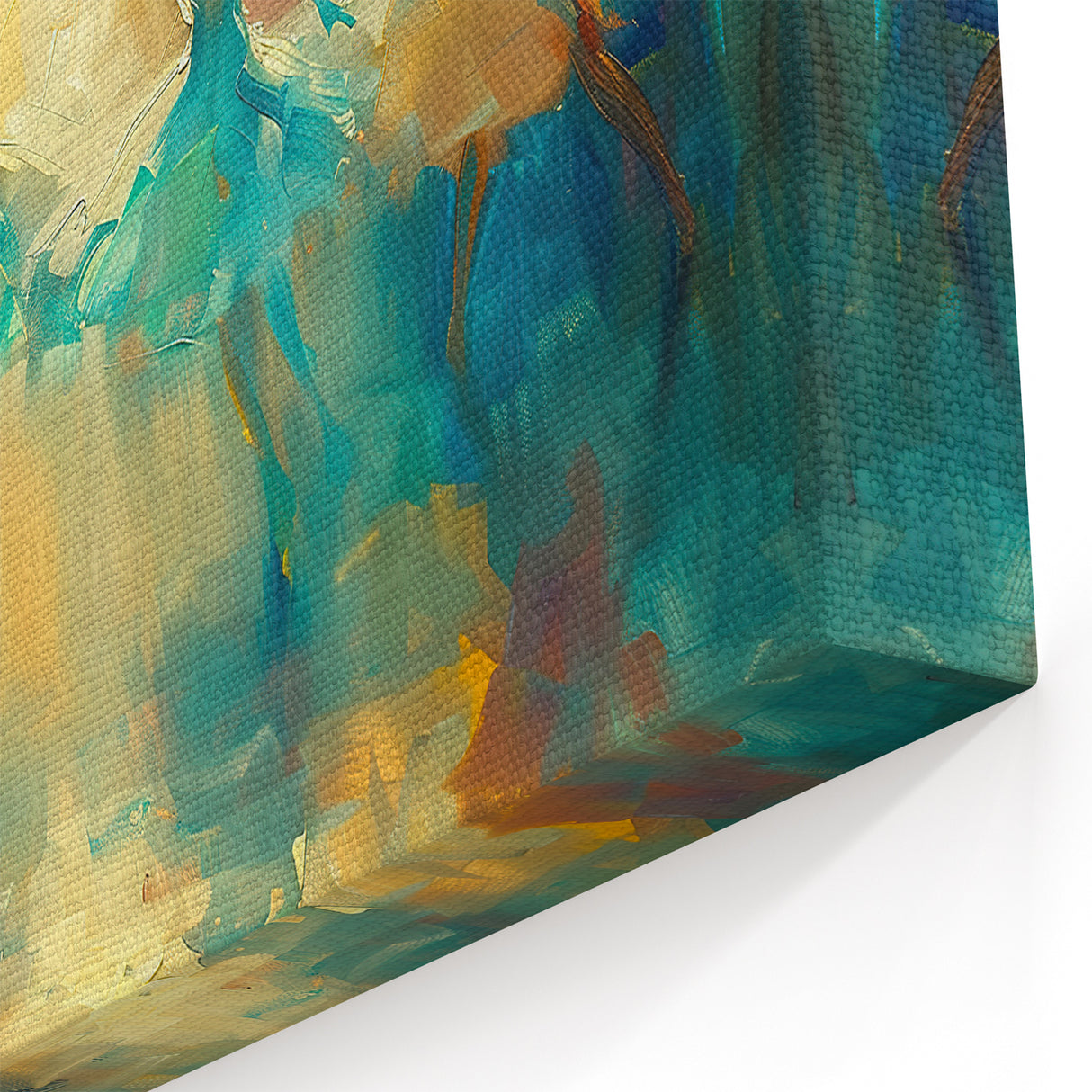 Vibrant Figurative Abstract Wall Art - Dancing Ballerinas in Motion