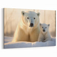 Adorable Polar Bear Family Art - Wildlife Arctic Animal Prints Decor