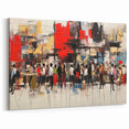 Vibrant Urban Figurative Abstract - Modern Cityscape Wall Art