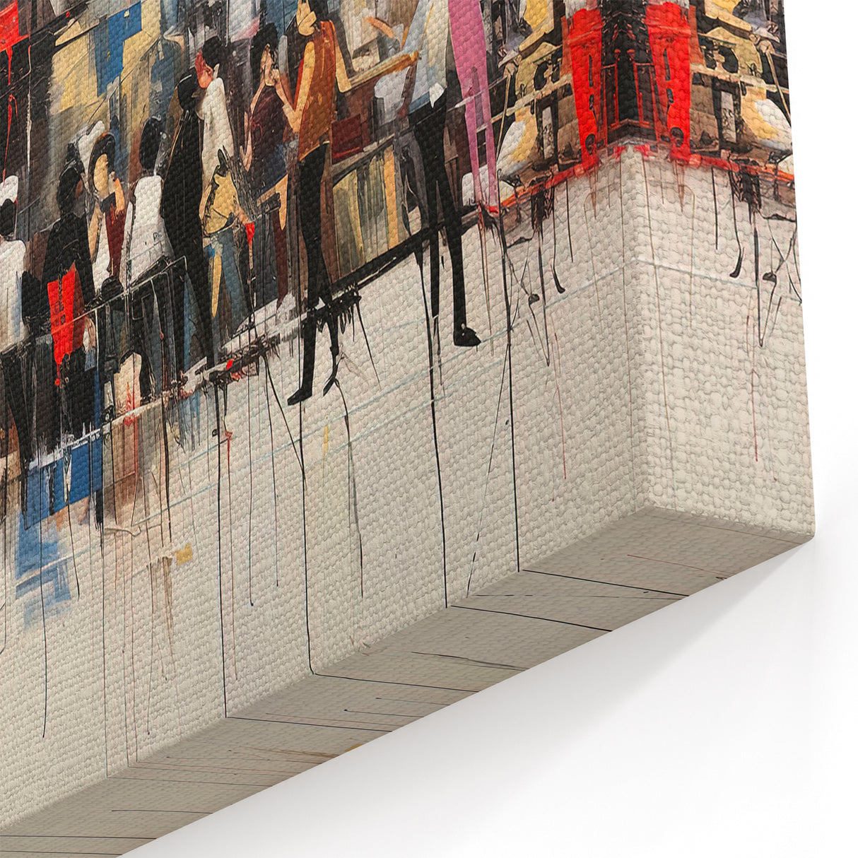 Vibrant Urban Figurative Abstract - Modern Cityscape Wall Art