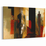 Mystical Figurative Abstract Art - Contemporary Shadow Figures Wall Decor