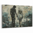 Emotional Figurative Abstract Art - Contemporary Couple Wall Decor
