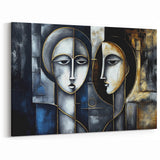 Elegant Abstract Human Faces Art - Modern Figurative Wall Decor