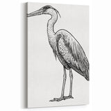 Elegant Heron Wall Art - Heron Canvas Art Print for Nature Decor
