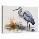 Elegant Heron Wall Art - Heron Canvas Art Print for Nature Lovers