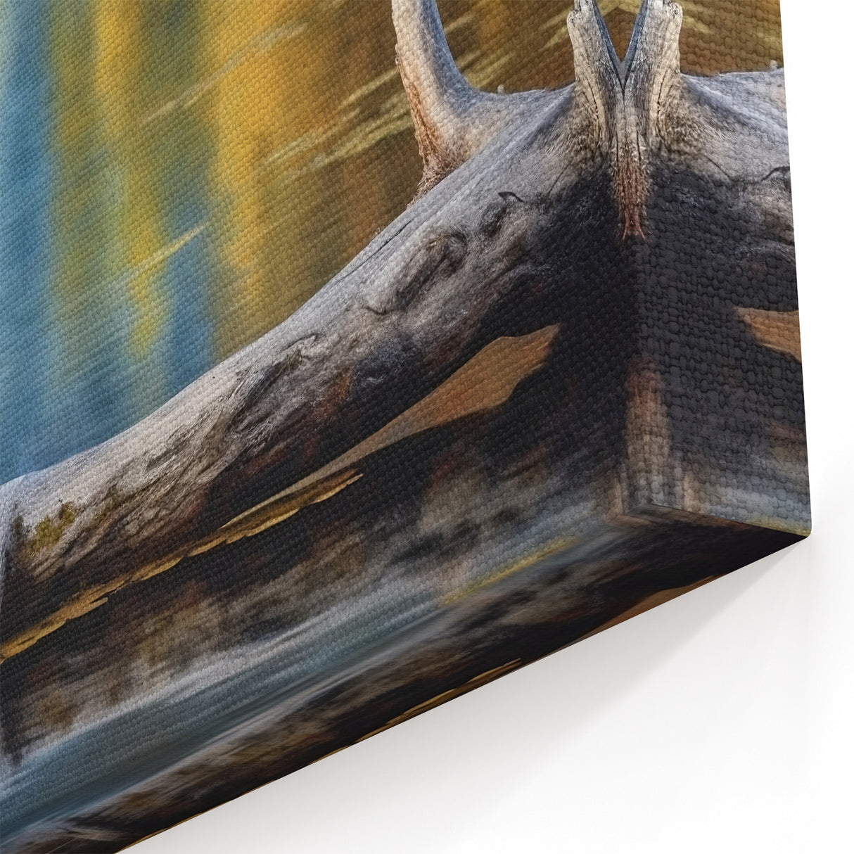 Heron Canvas Art - Majestic Heron on Lake Wall Decor for Home