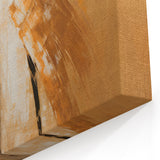 Dynamic Dance Figurative Abstract Art - Modern Black and Orange Decor